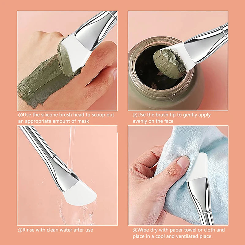 Diy Skin Care Foundation Gel Cosmetic Beauty Tool Soft Head Makeup Silicone Facial Mask Brush Professional Mud Cream Brushes